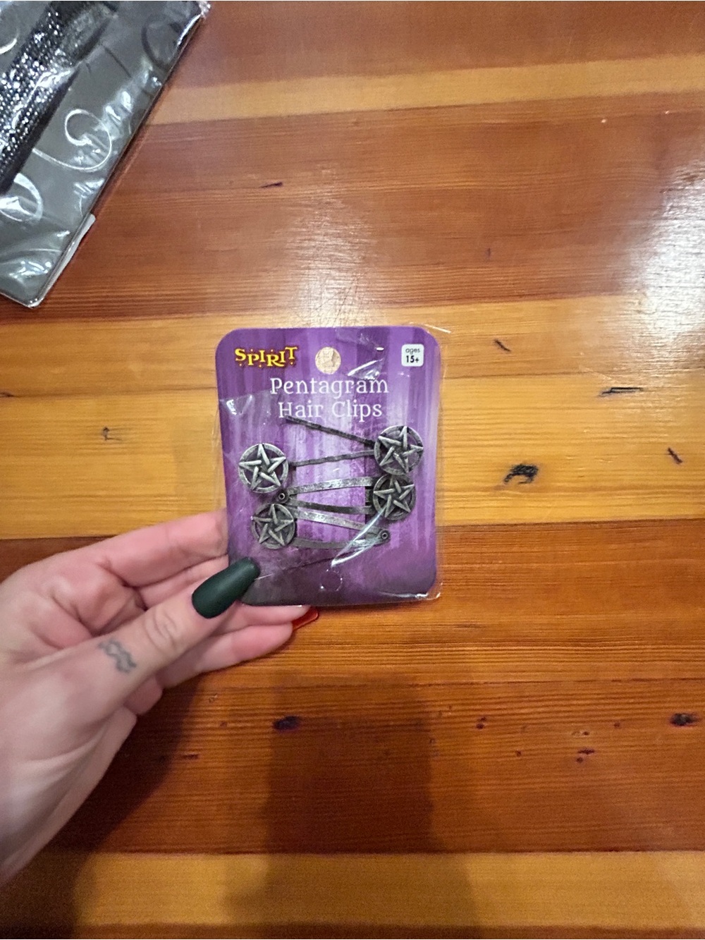 Spirit Halloween witchy pentagram hair clips